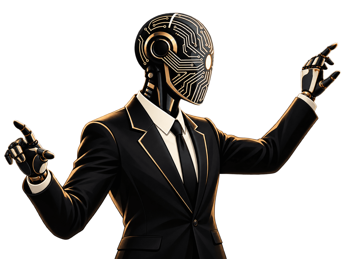 An AI robot navigating tools, plans, and information